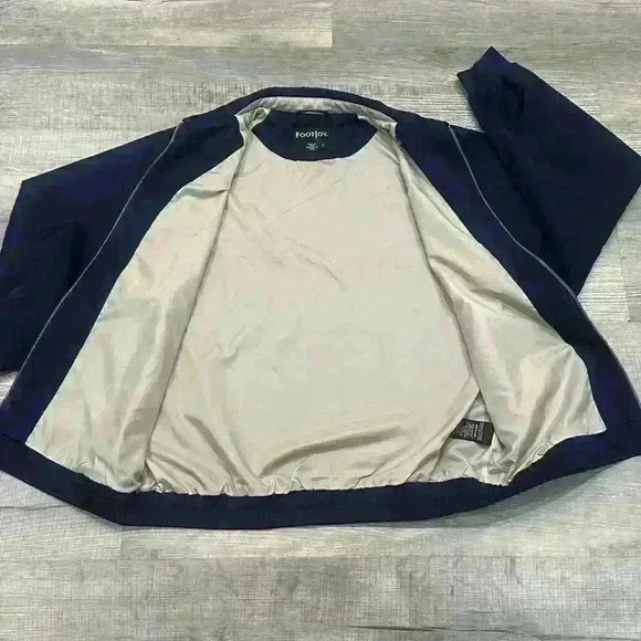 Footjoy Dryjoys FJ Mens Navy Blue Full Zip Performance Golf Jacket Sz XL Active - Picture 4 of 12